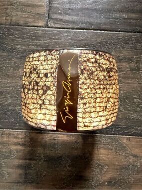 GIORGIO ARMANI Gorgeous Rare Textured Smooth Faceted Cuff Bracelet NEW $1,000!!